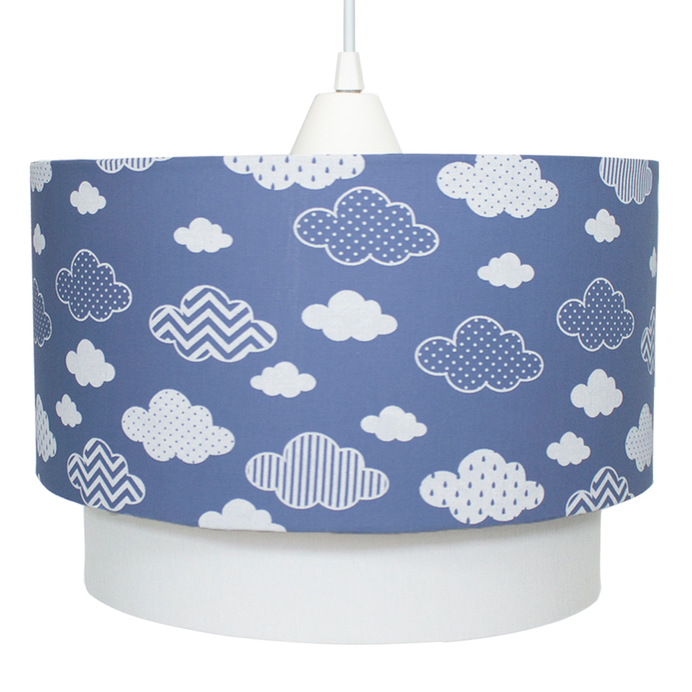 Lustre Tubular Duplo Nuvem Chevron Marinho Quarto Bebê Infantil Unissex Lustre Tubular Duplo Nuvem Chevron Marinho Quarto Bebê Infantil Unissex