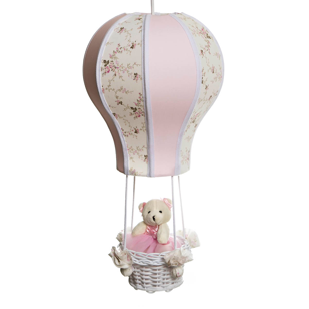 Lustre Balão Cintura Ursa Rosa Quarto Bebê Infantil Menina Lustre Balão Cintura Ursa Rosa Quarto Bebê Infantil Menina