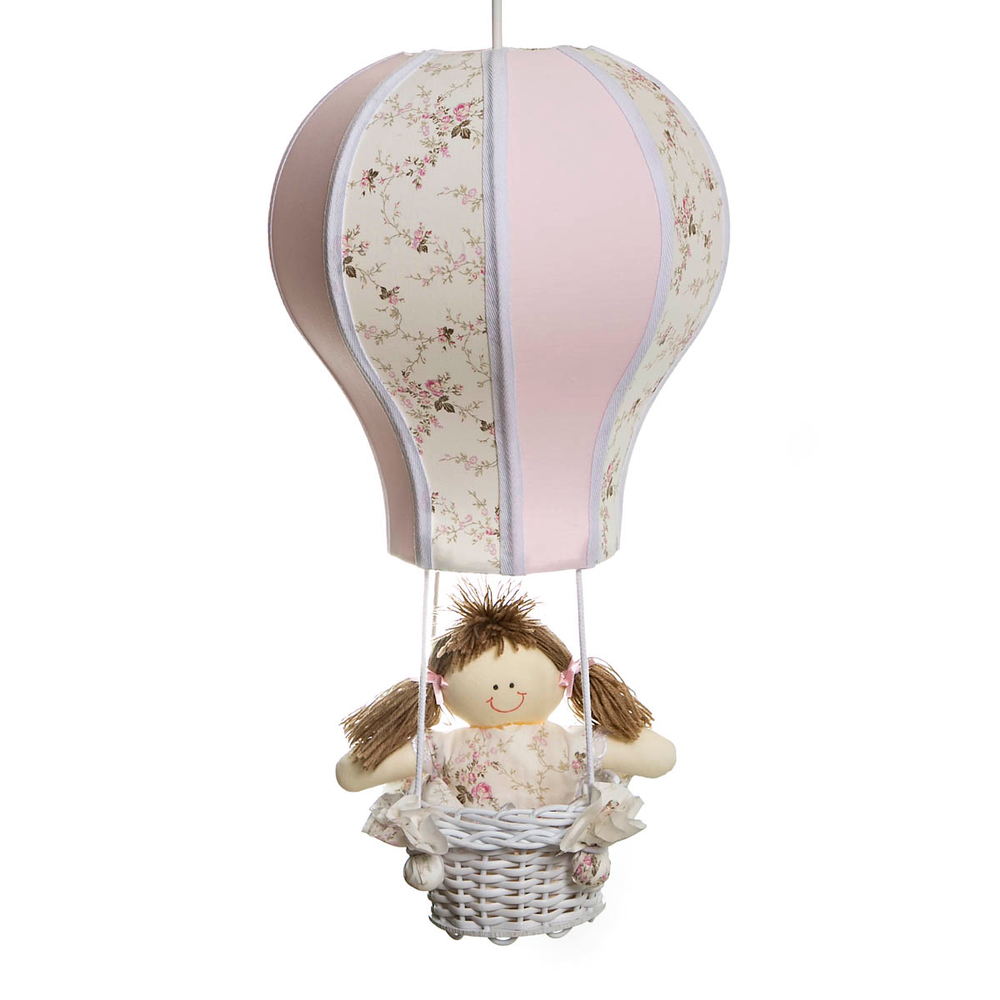 Lustre Balão Cintura Rosa Quarto Bebê Infantil Menina Lustre Balão Cintura Rosa Quarto Bebê Infantil Menina