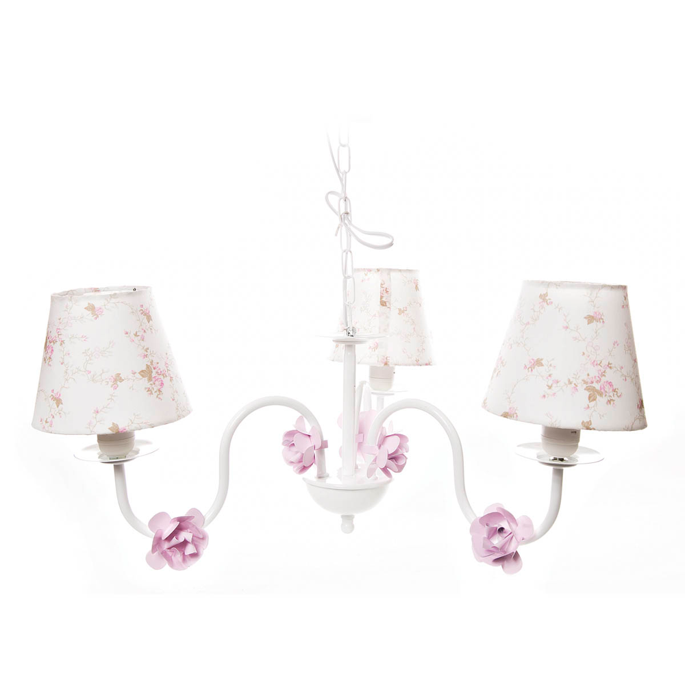 Lustre 3L Simples 6 Flores P Rosa Quarto Bebê Infantil Menina Lustre 3L Simples 6 Flores P Rosa Quarto Bebê Infantil Menina