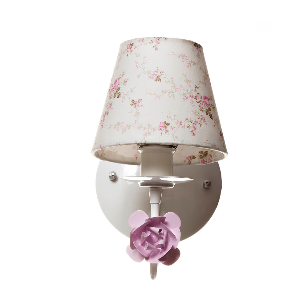 Arandela 1 Lâmpada Flor Rosa Quarto Bebê Infantil - Bivolt Arandela 1 Lâmpada Flor Rosa Quarto Bebê Infantil - Bivolt