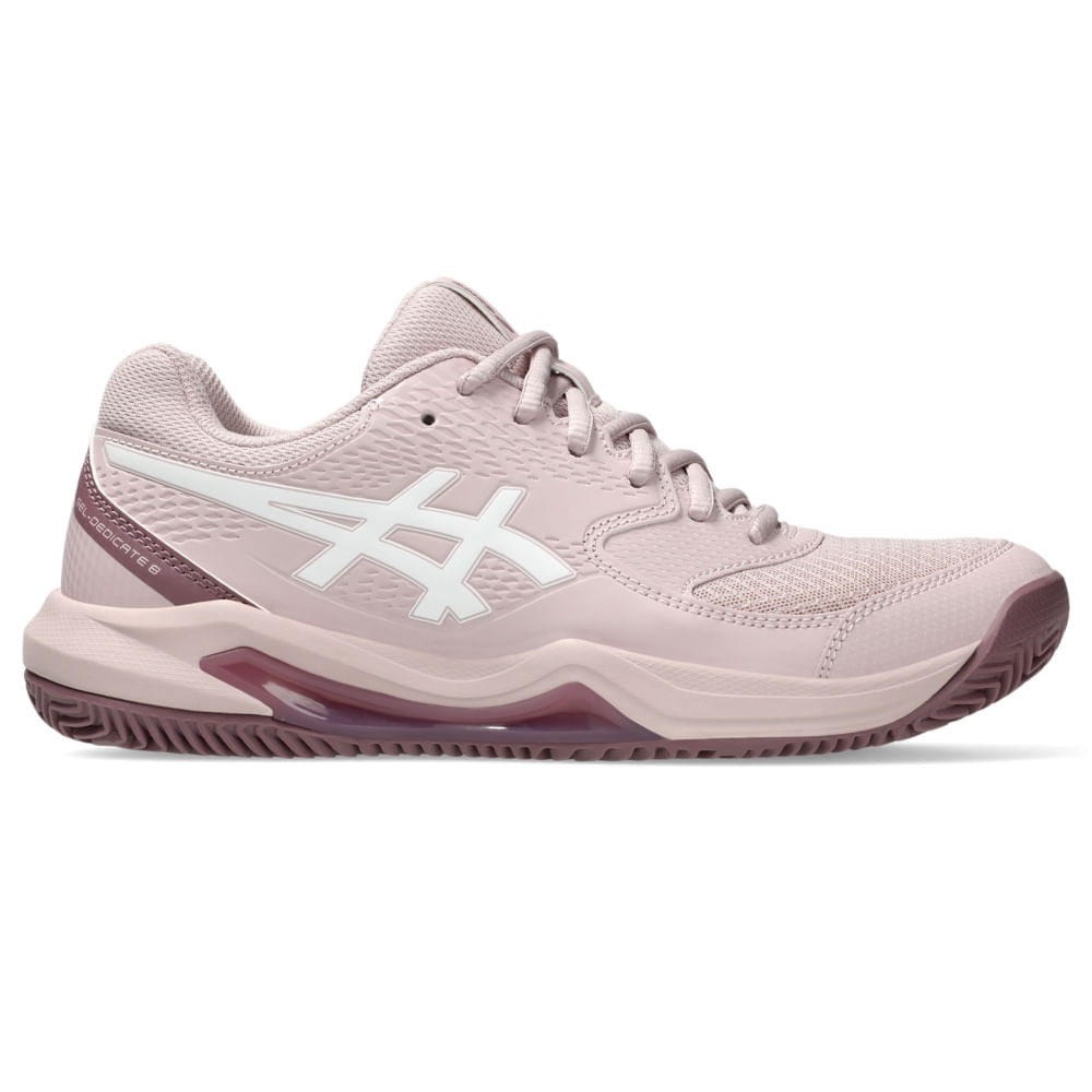 Tênis ASICS GEL-Dedicate 8 Clay - Feminino - Rosa/Branco Tênis ASICS GEL-Dedicate 8 Clay - Feminino - Rosa/Branco