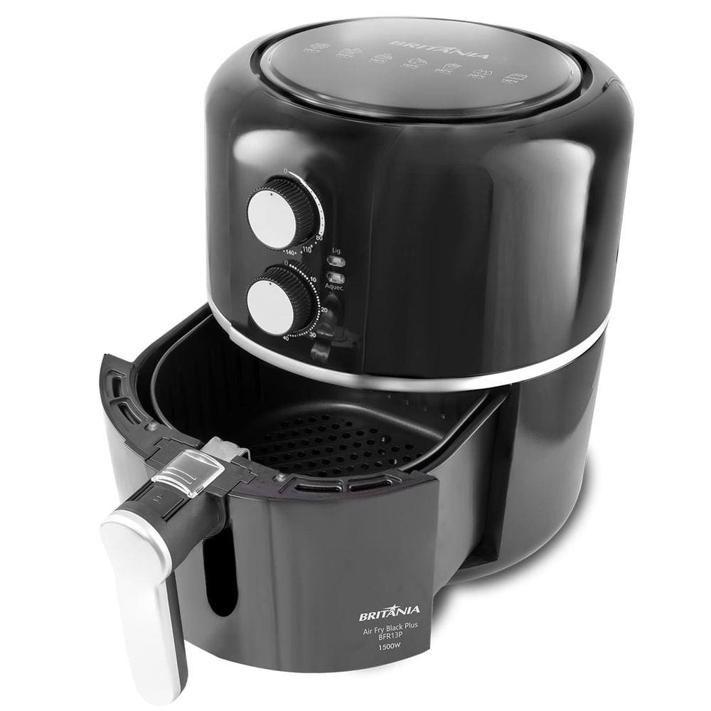 Fritadeira Air Fry Britânia Black Plus BFR13P 1500W 4,5 Litros - 220V Fritadeira Air Fry Britânia Black Plus BFR13P 1500W 4,5 Litros - 220V