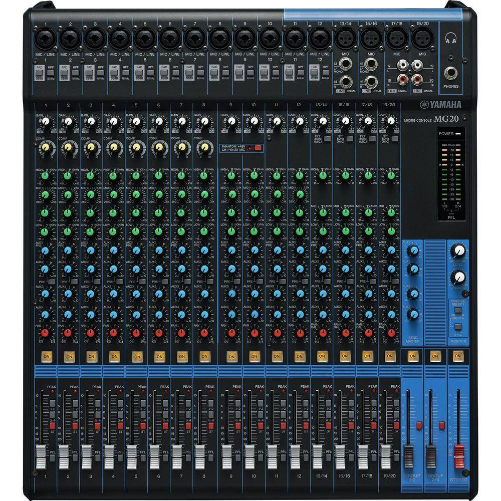Mesa de Som Analógica 20 Canais MG20 Preta YAMAHA Mesa de Som Analógica 20 Canais MG20 Preta YAMAHA