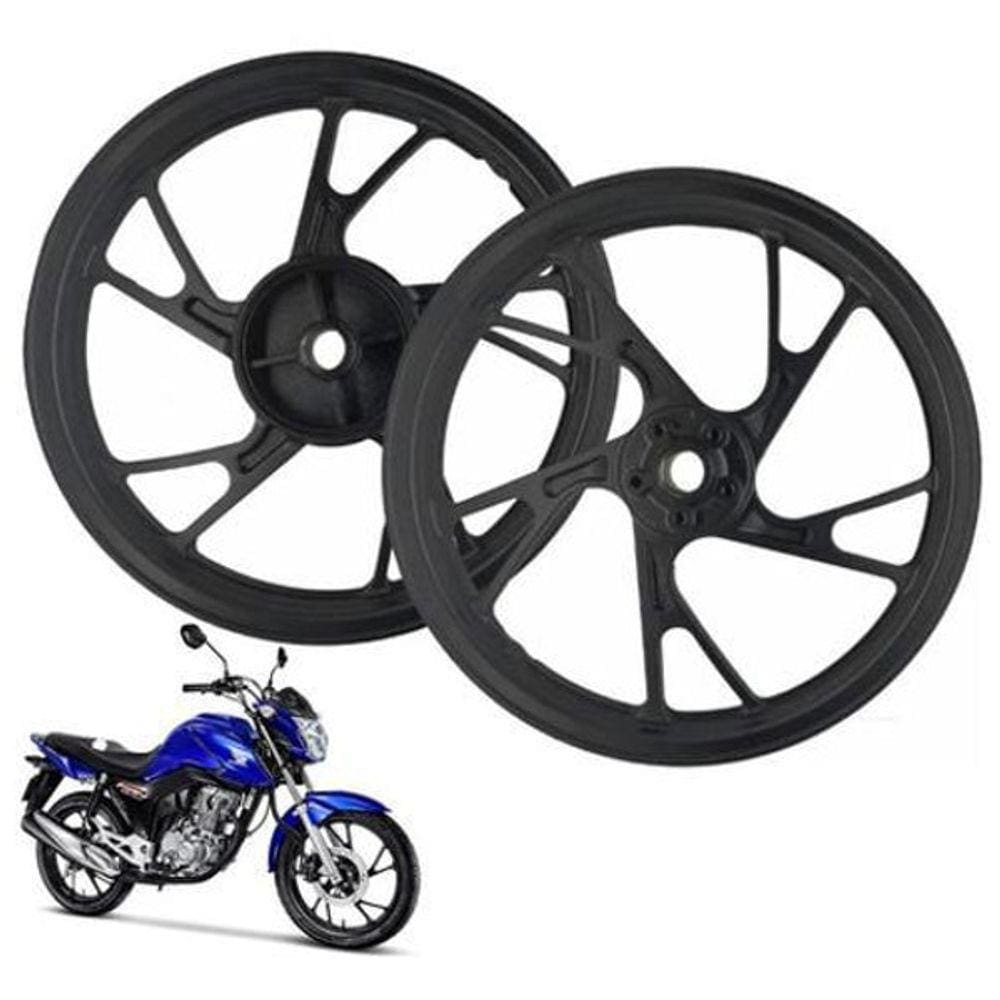 Rodas Liga Leve Pe De Galinha Titan Fan 150 Ex 160 Par Rodas Liga Leve Pe De Galinha Titan Fan 150 Ex 160 Par