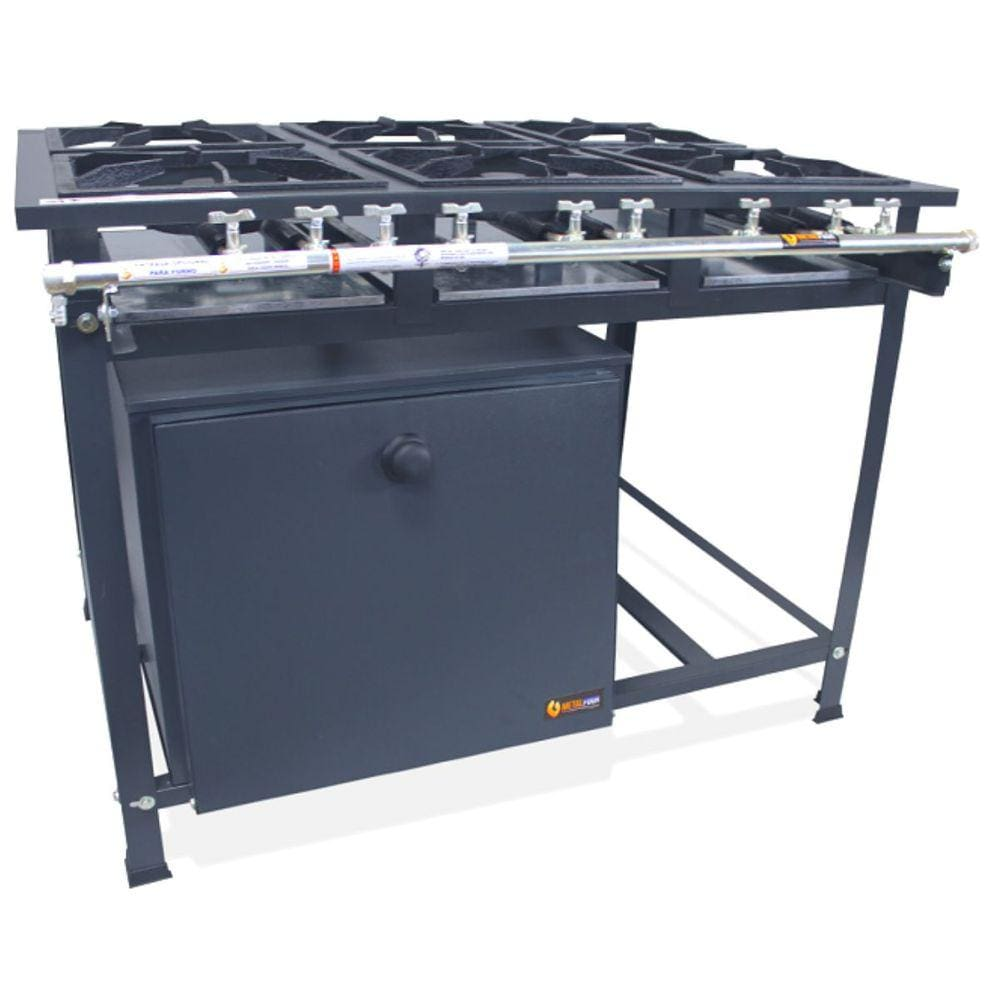 Fogão Industrial 6 Bocas Baixa Pressão 3QS 3QD P7 com Forno 126L Fogão Industrial 6 Bocas Baixa Pressão 3QS 3QD P7 com Forno 126L