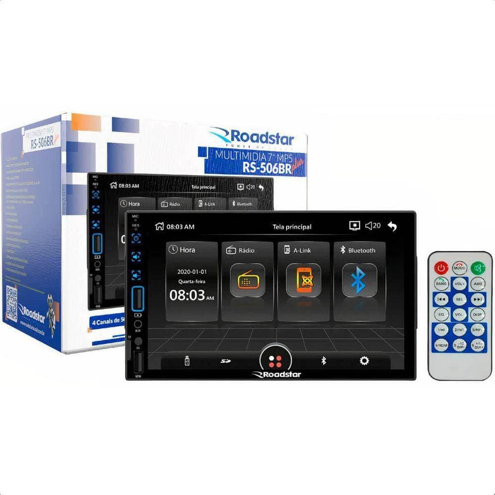 Central Multimídia 2 Din Mp5 7Pol Full Touch Bluetooth Micro Central Multimídia 2 Din Mp5 7Pol Full Touch Bluetooth Micro