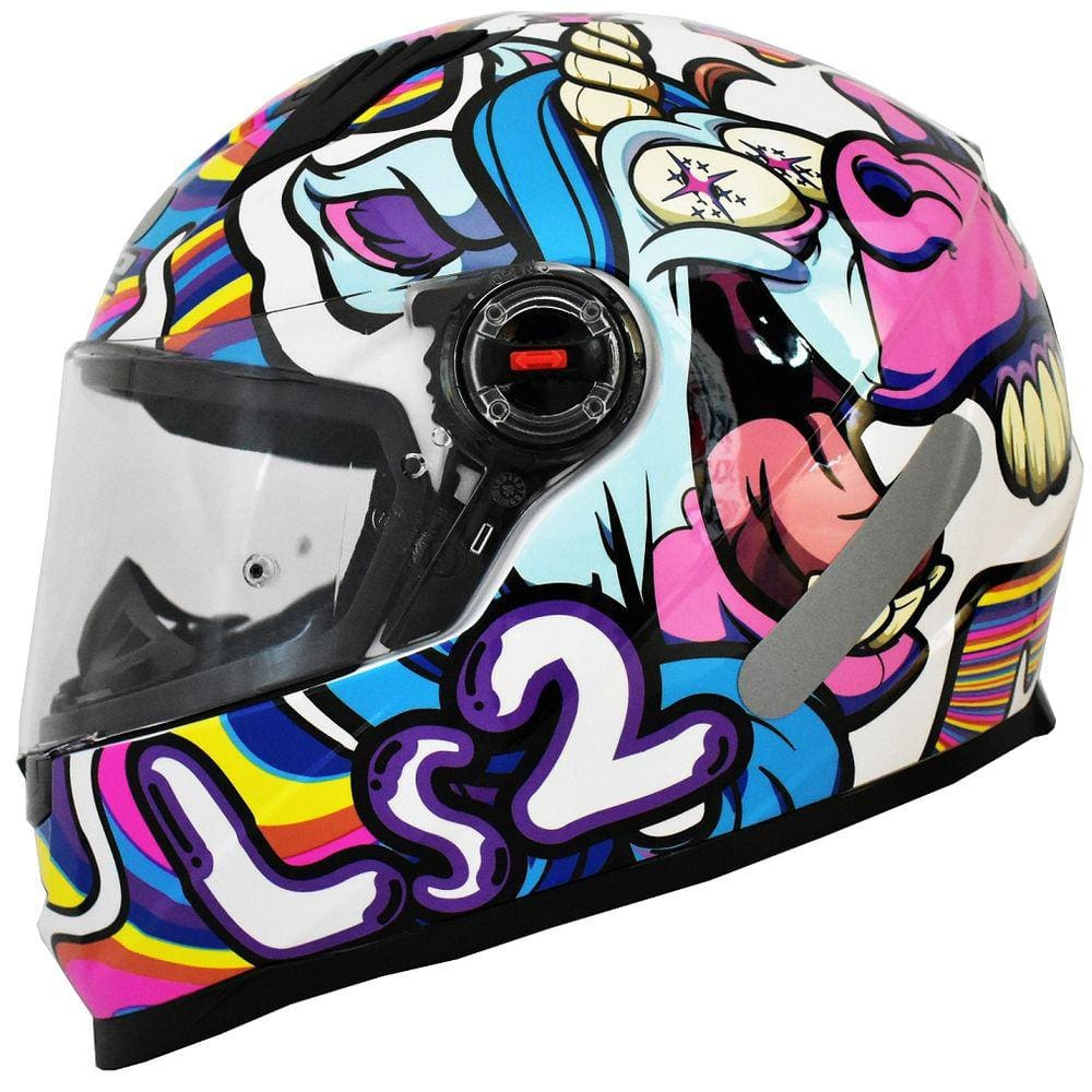 Capacete Feminino Ls2 FF358 Bubble Rosa Esportivo Fechado - 60 Capacete Feminino Ls2 FF358 Bubble Rosa Esportivo Fechado - 60