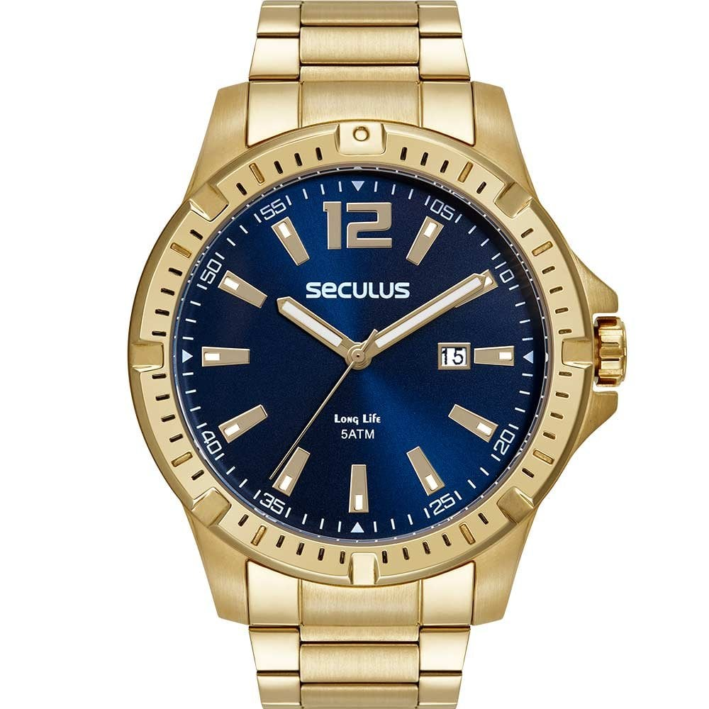 Relógio Seculus Masculino Long Life 44208GPSVDA3 Relógio Seculus Masculino Long Life 44208GPSVDA3