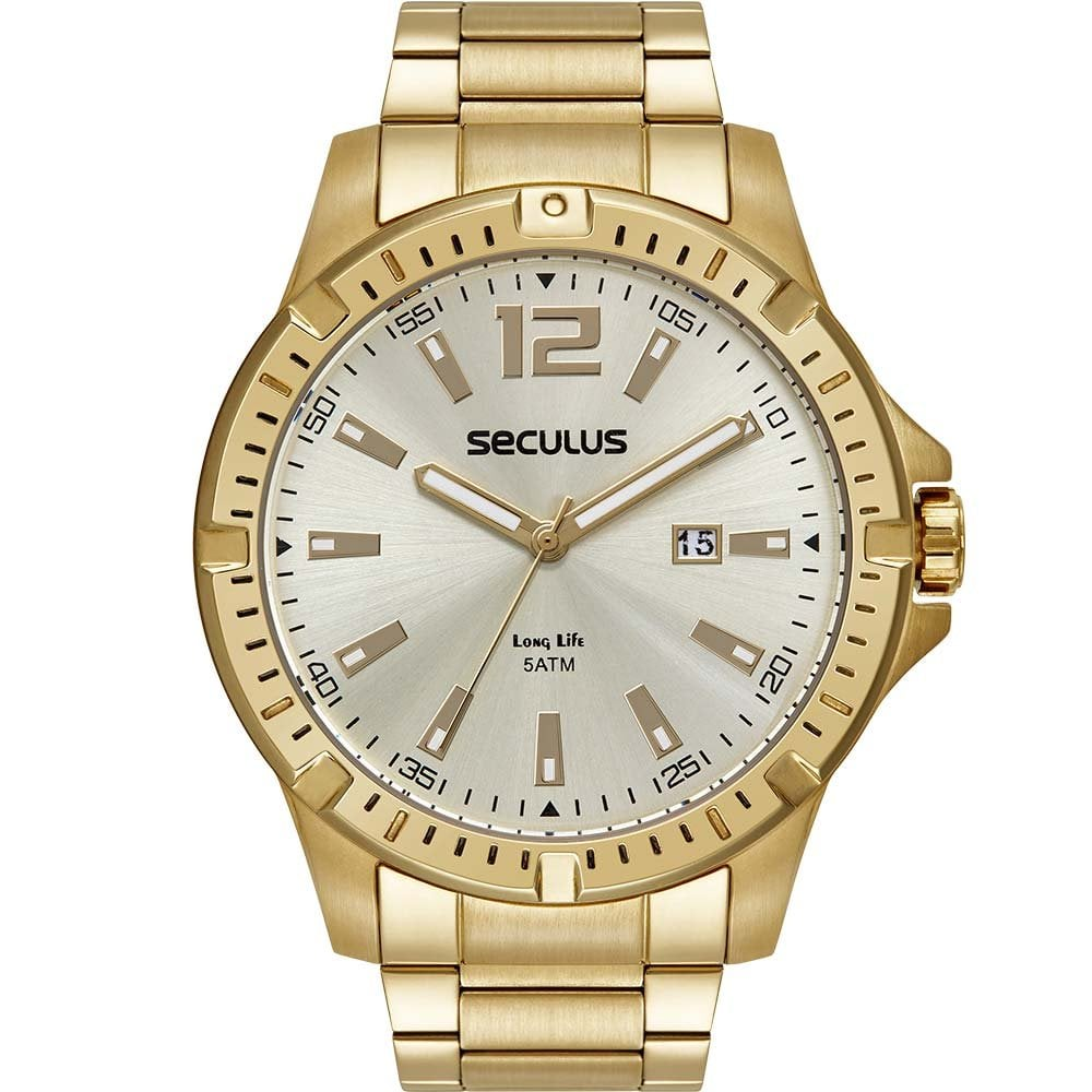 Relógio Seculus Masculino Long Life 44208GPSVDA2 Relógio Seculus Masculino Long Life 44208GPSVDA2