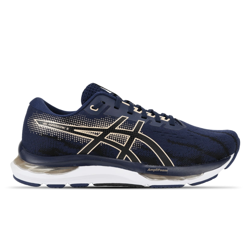 Tênis ASICS GEL-Hypersonic 5 - Feminino - Azul/Dourado Tênis ASICS GEL-Hypersonic 5 - Feminino - Azul/Dourado