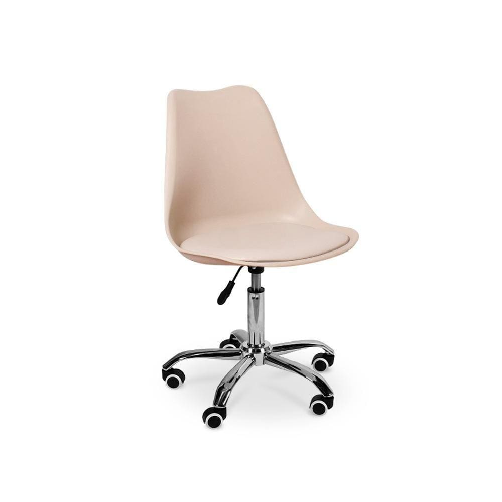 Cadeira Eiffel Office Base Giratória - Nude - Bege Cadeira Eiffel Office Base Giratória - Nude - Bege