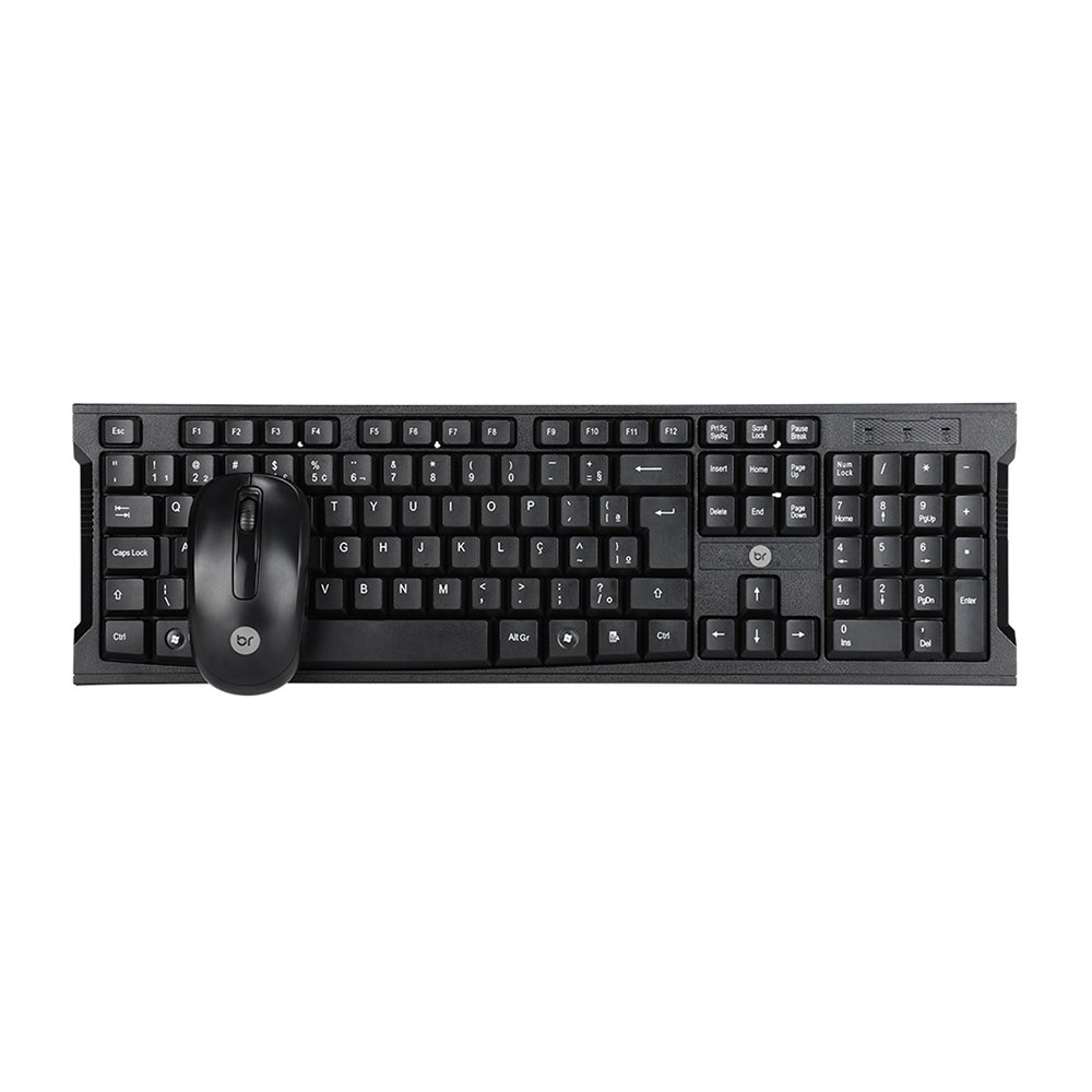 Kit Teclado + Mouse Bright - Sem Fio, Preto Kit Teclado + Mouse Bright - Sem Fio, Preto