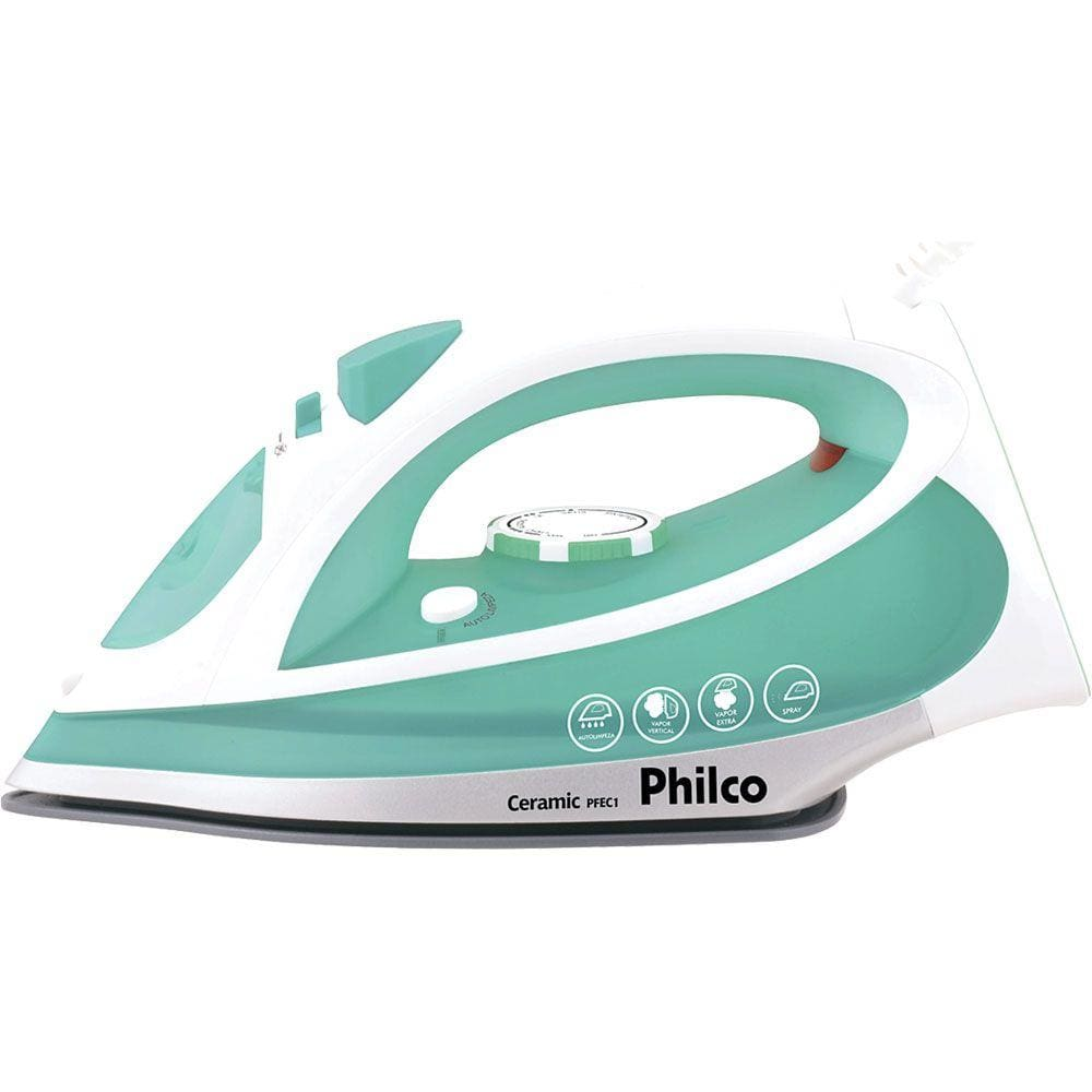 Ferro a Vapor com Spray e Base de Cerâmica Philco Ceramic PFEC1 - 110V Ferro a Vapor com Spray e Base de Cerâmica Philco Ceramic PFEC1 - 110V
