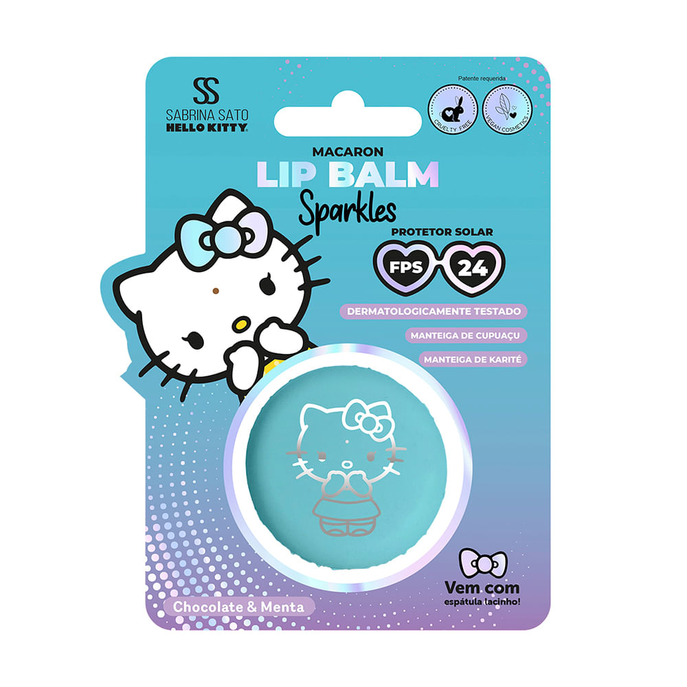 Lip balm sparkles hello kitty sabrina sato chocolate e menta 8g vermelho Lip balm sparkles hello kitty sabrina sato chocolate e menta 8g vermelho
