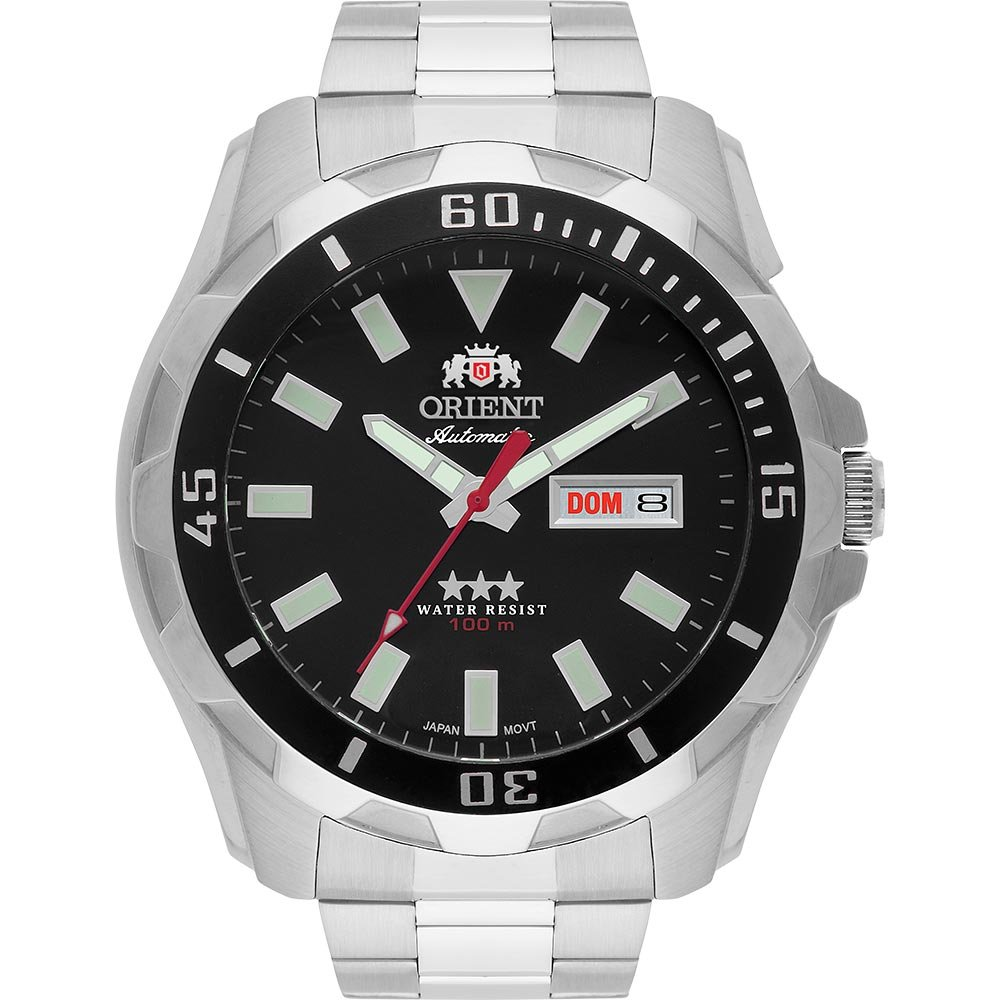 Relógio Orient Masculino Automático Três Estrelas 469SS078NHP1SX Relógio Orient Masculino Automático Três Estrelas 469SS078NHP1SX