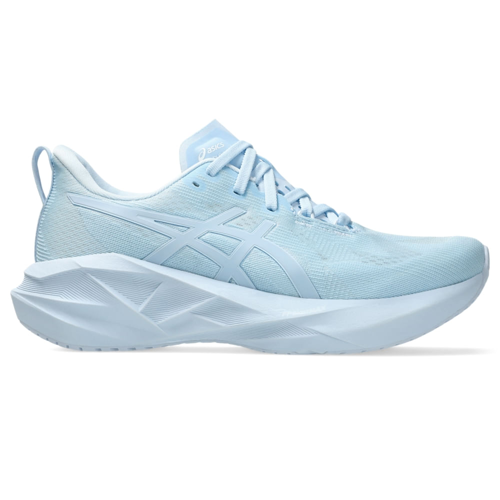 Tênis ASICS Novablast 5 Lite-Show - Feminino - Prata/Azul Tênis ASICS Novablast 5 Lite-Show - Feminino - Prata/Azul