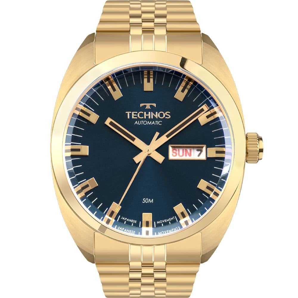 Relógio Technos Masculino Automatico Dourado - 8205ON/1A Relógio Technos Masculino Automatico Dourado - 8205ON/1A