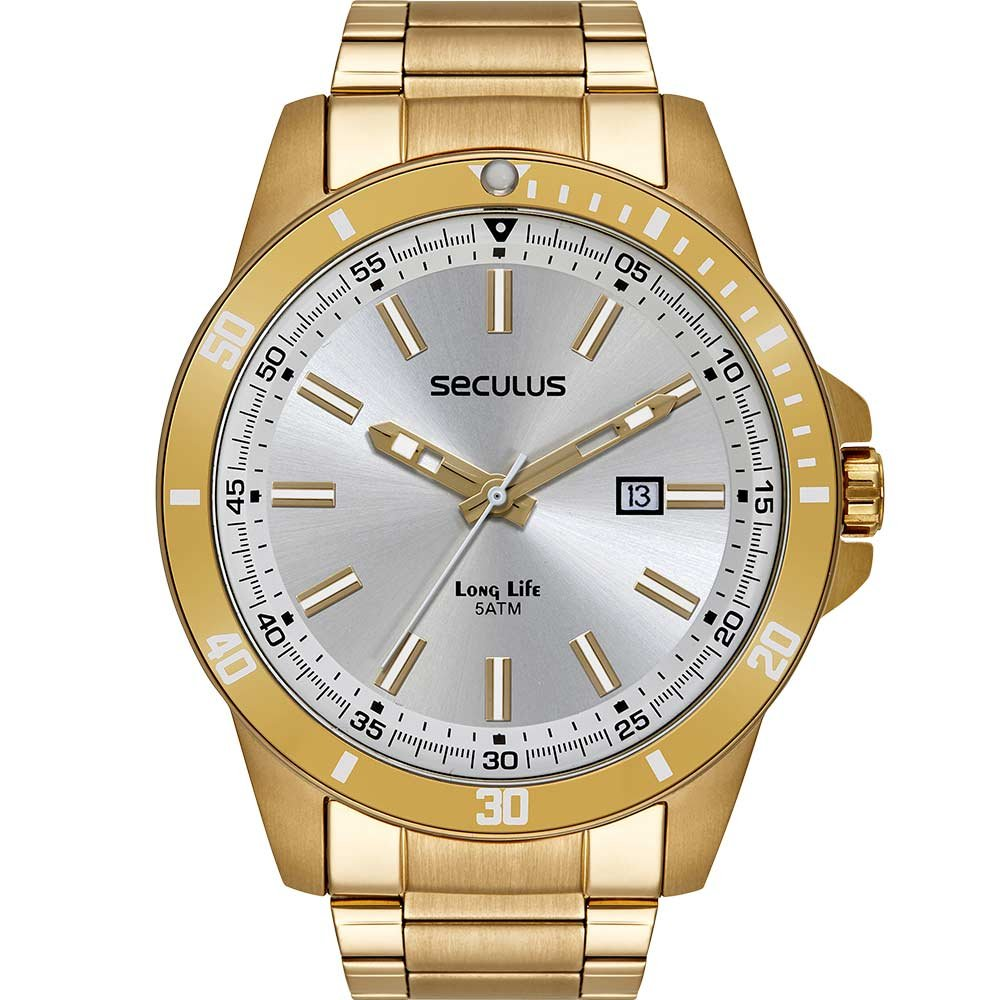 Relógio Seculus Masculino Long Life 44204GPSVDA3 Relógio Seculus Masculino Long Life 44204GPSVDA3