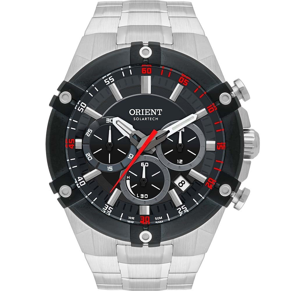 Relógio Orient Masculino Solartech MBSSC278G1SX Relógio Orient Masculino Solartech MBSSC278G1SX
