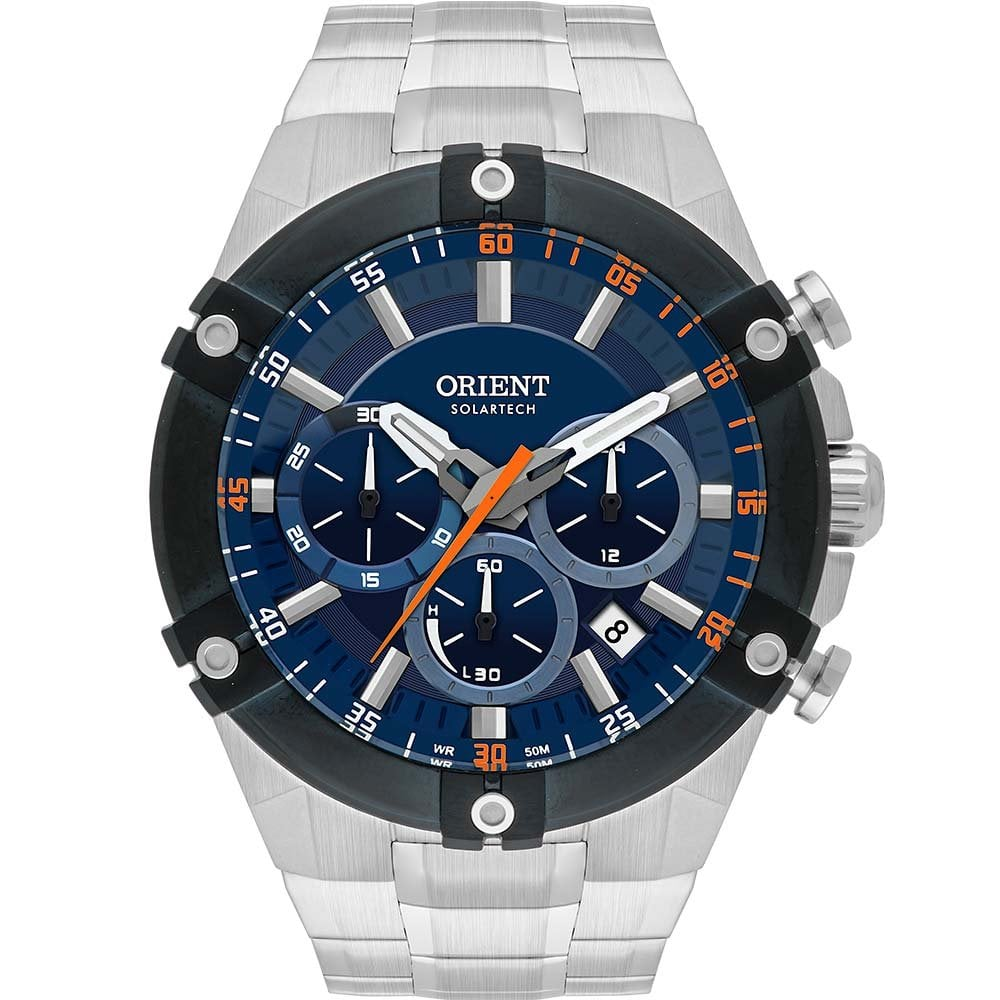 Relógio Orient Masculino Solartech MBSSC278D1SX Relógio Orient Masculino Solartech MBSSC278D1SX