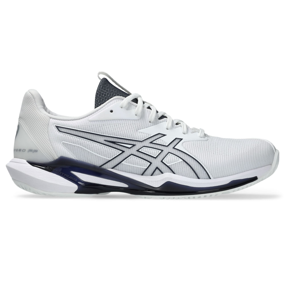 Tênis ASICS Solution Speed FF 3 x A.P.C - Masculino - Branco/Azul Tênis ASICS Solution Speed FF 3 x A.P.C - Masculino - Branco/Azul