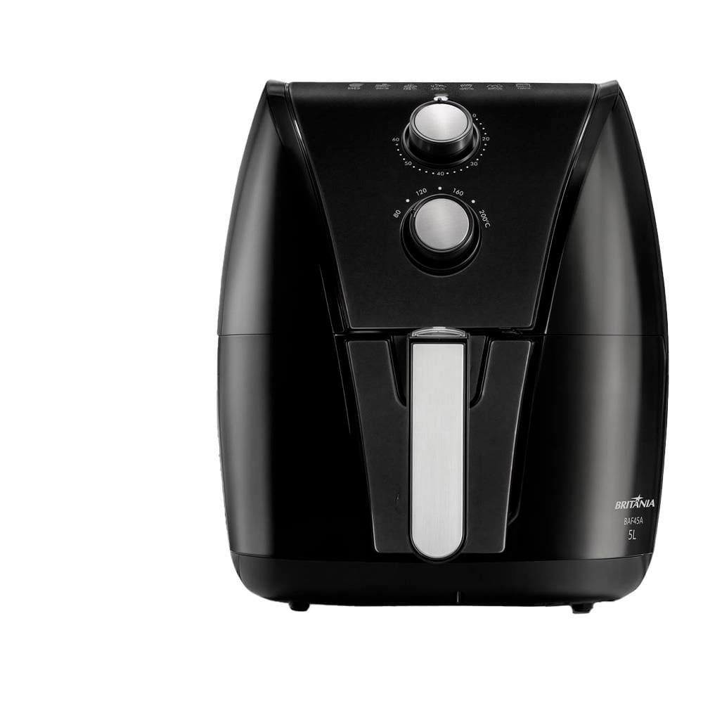 Fritadeira Elétrica Sem Óleo Air Fryer Britânia BAF45A com Revestimento Antiaderente Gold 5L - Preta - 110V Fritadeira Elétrica Sem Óleo Air Fryer Britânia BAF45A com Revestimento Antiaderente Gold 5L - Preta - 110V