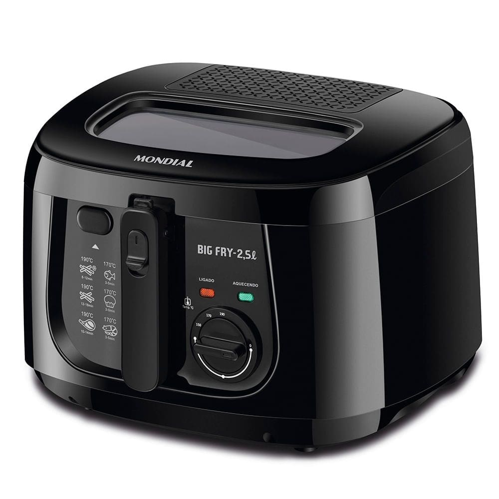 Fritadeira Elétrica Mondial Big Fry 2,5l Ft-07 Fritadeira-127v-preto - 110V Fritadeira Elétrica Mondial Big Fry 2,5l Ft-07 Fritadeira-127v-preto - 110V