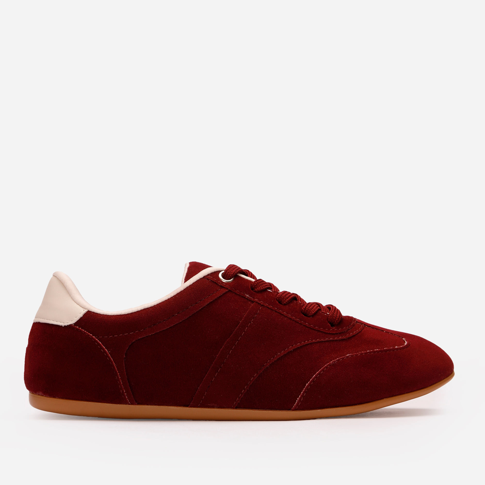 Tênis casual cano baixo com recortes mindset vinho Tênis casual cano baixo com recortes mindset vinho