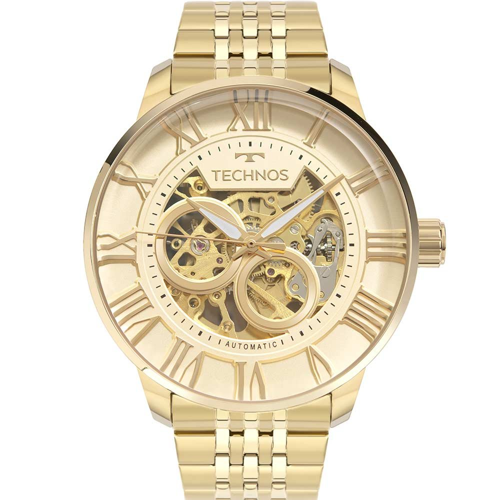 Relógio Technos Masculino Automático Esqueleto G3265AR/1D Relógio Technos Masculino Automático Esqueleto G3265AR/1D