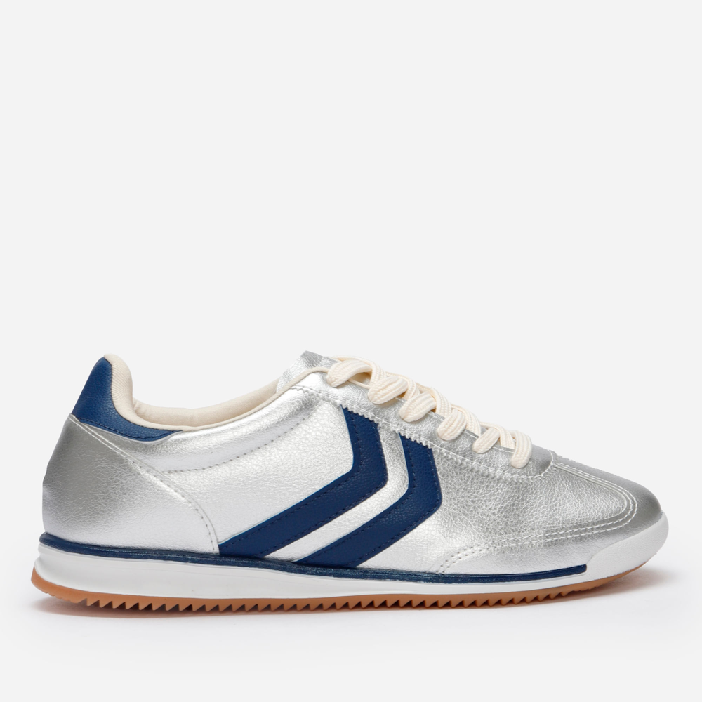 Tênis casual com recortes bicolor ace prateado Tênis casual com recortes bicolor ace prateado