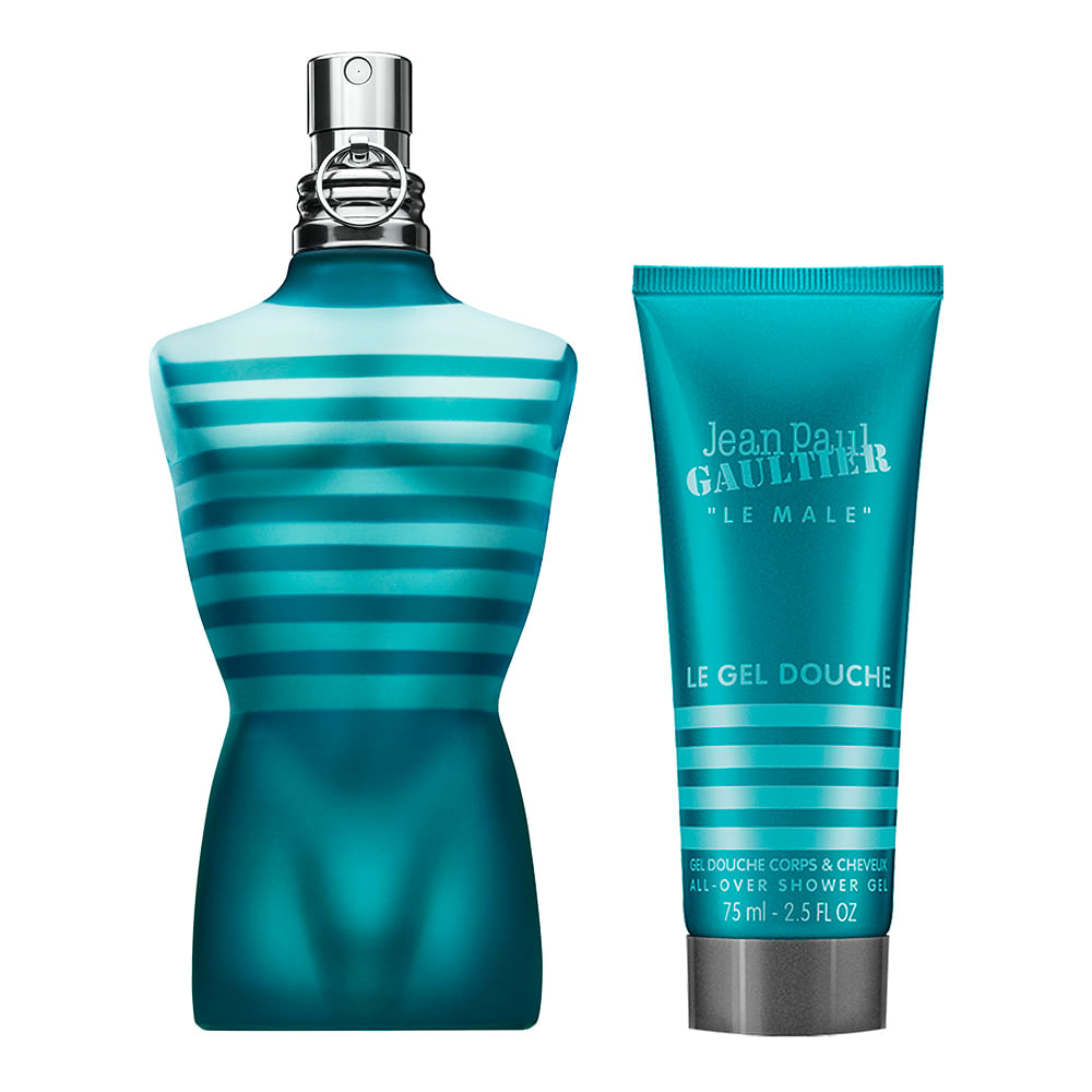 Kit perfume masculino jean paul gaultier le male edt 125ml gel de banho 75ml Kit perfume masculino jean paul gaultier le male edt 125ml gel de banho 75ml