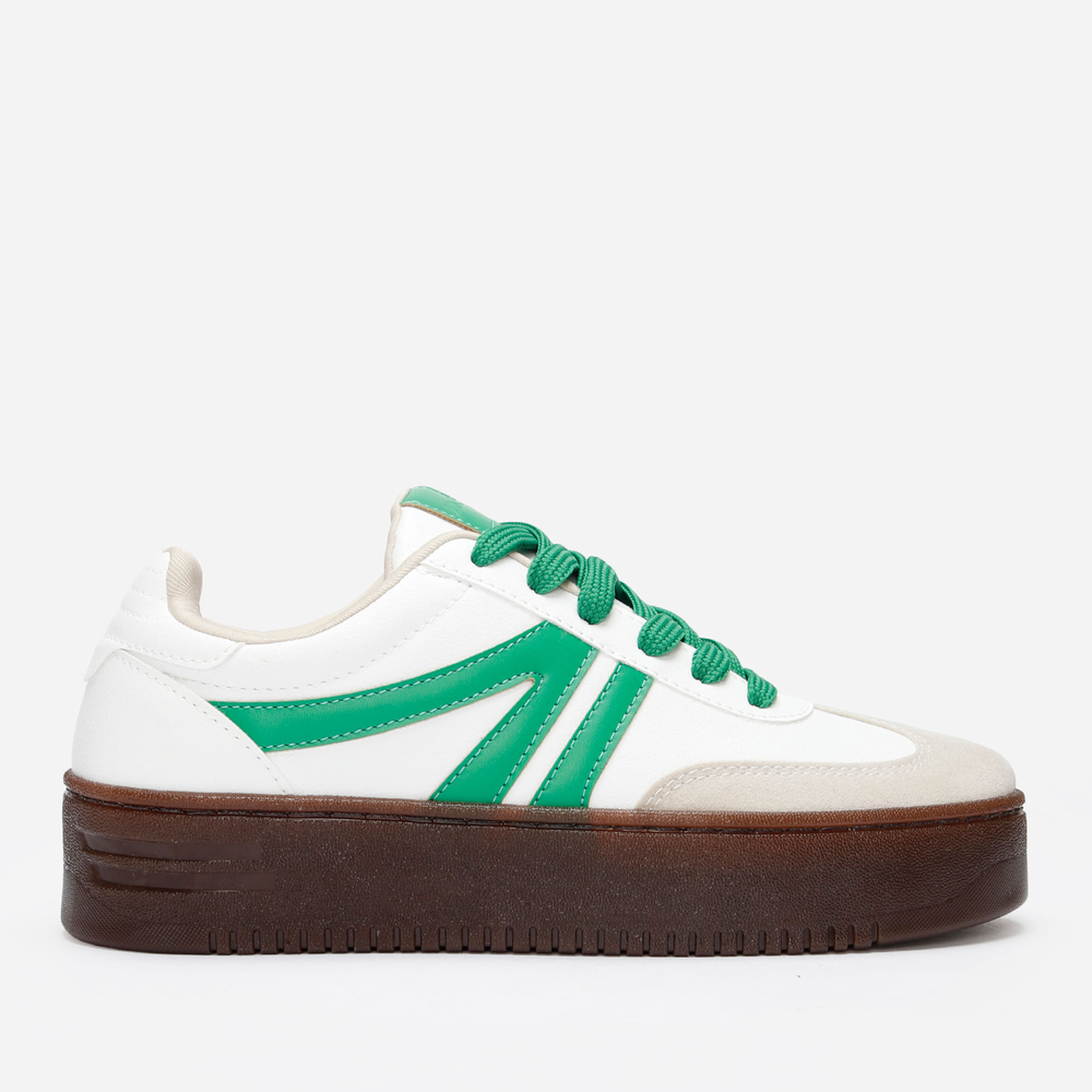 Tênis flatform com recortes bicolor ace oneself off white