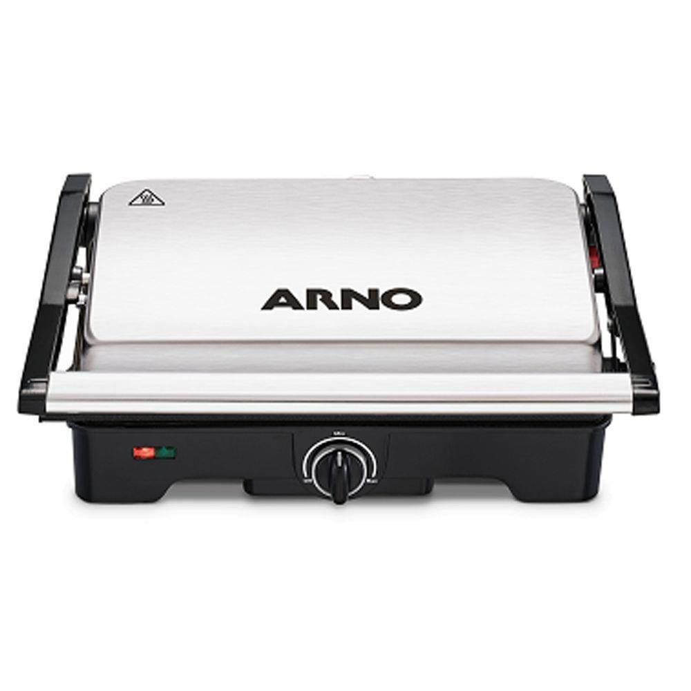 Grill Elétrico Hambúrguer Carne Legumes Arno Dual 1100W 110V - 220V Grill Elétrico Hambúrguer Carne Legumes Arno Dual 1100W 110V - 220V