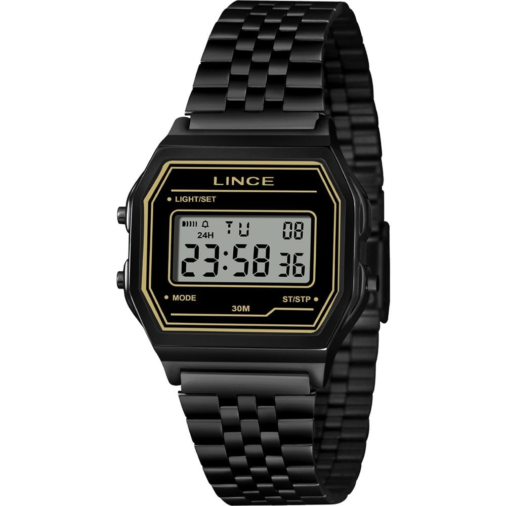 Relógio Digital Vintage Lince SDNJ180L34BKPX Relógio Digital Vintage Lince SDNJ180L34BKPX