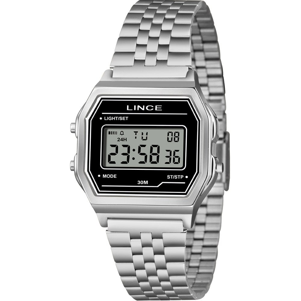 Relógio Digital Vintage Lince SDMJ180L34BPSX Relógio Digital Vintage Lince SDMJ180L34BPSX