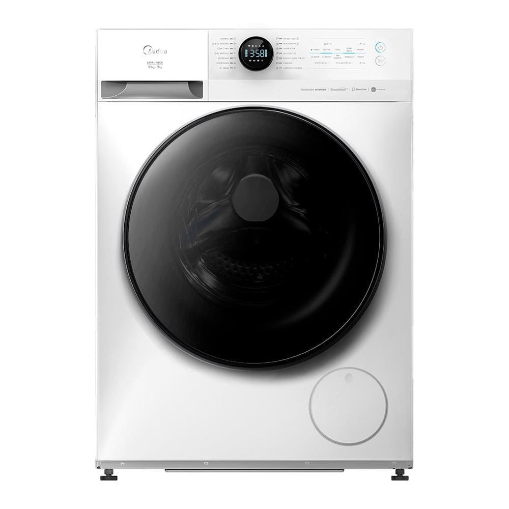 Lava e Seca Midea Slim HealthGuard Smart MF201D110WB/WK Branca com 14 Programas, Wi-Fi e Compatível com Alexa 11kg - 220V Lava e Seca Midea Slim HealthGuard Smart MF201D110WB/WK Branca com 14 Programas, Wi-Fi e Compatível com Alexa 11kg - 220V