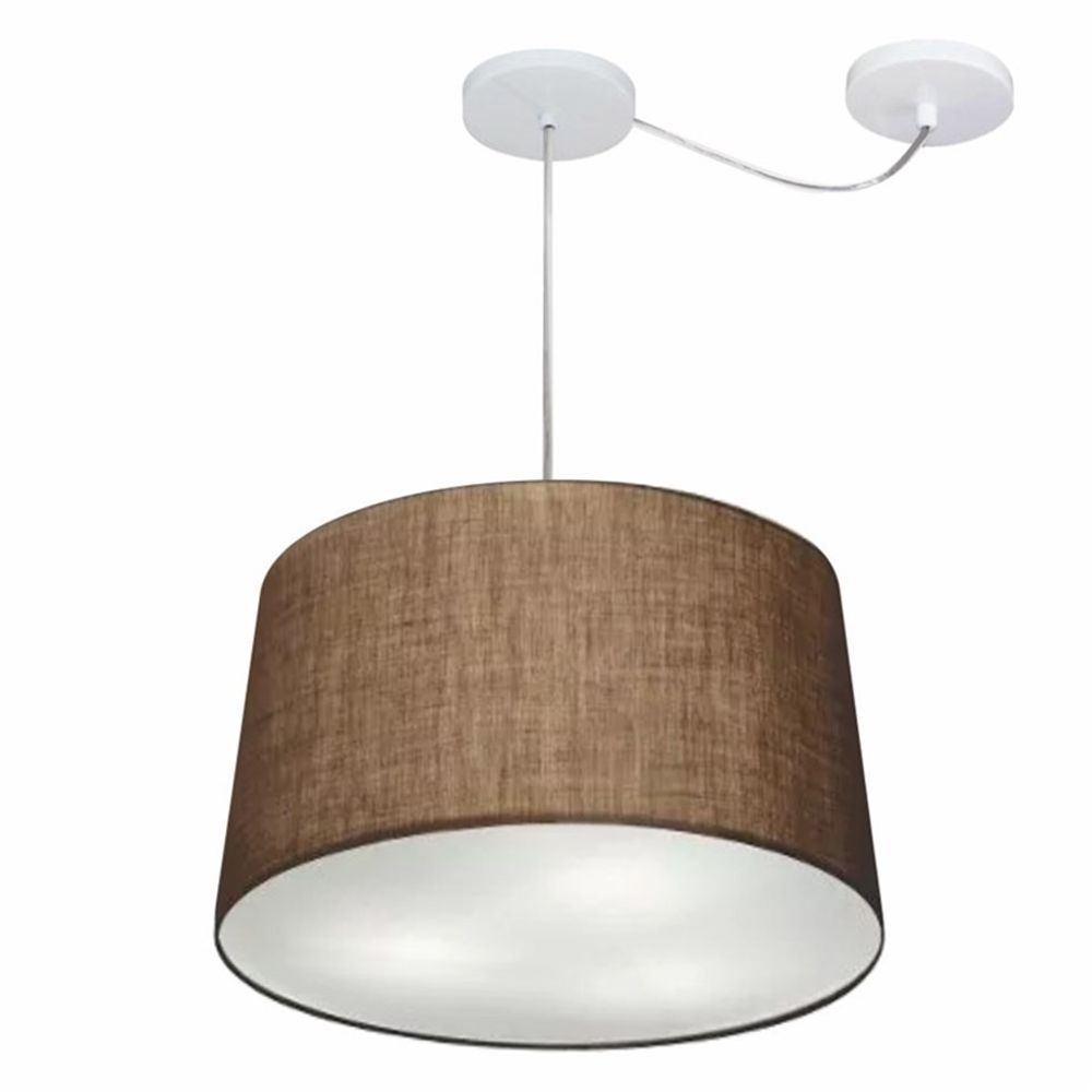 Pendente Cone Com Desvio Md-4277 Cúpula 30/40x45cm Café - Bivolt Pendente Cone Com Desvio Md-4277 Cúpula 30/40x45cm Café - Bivolt