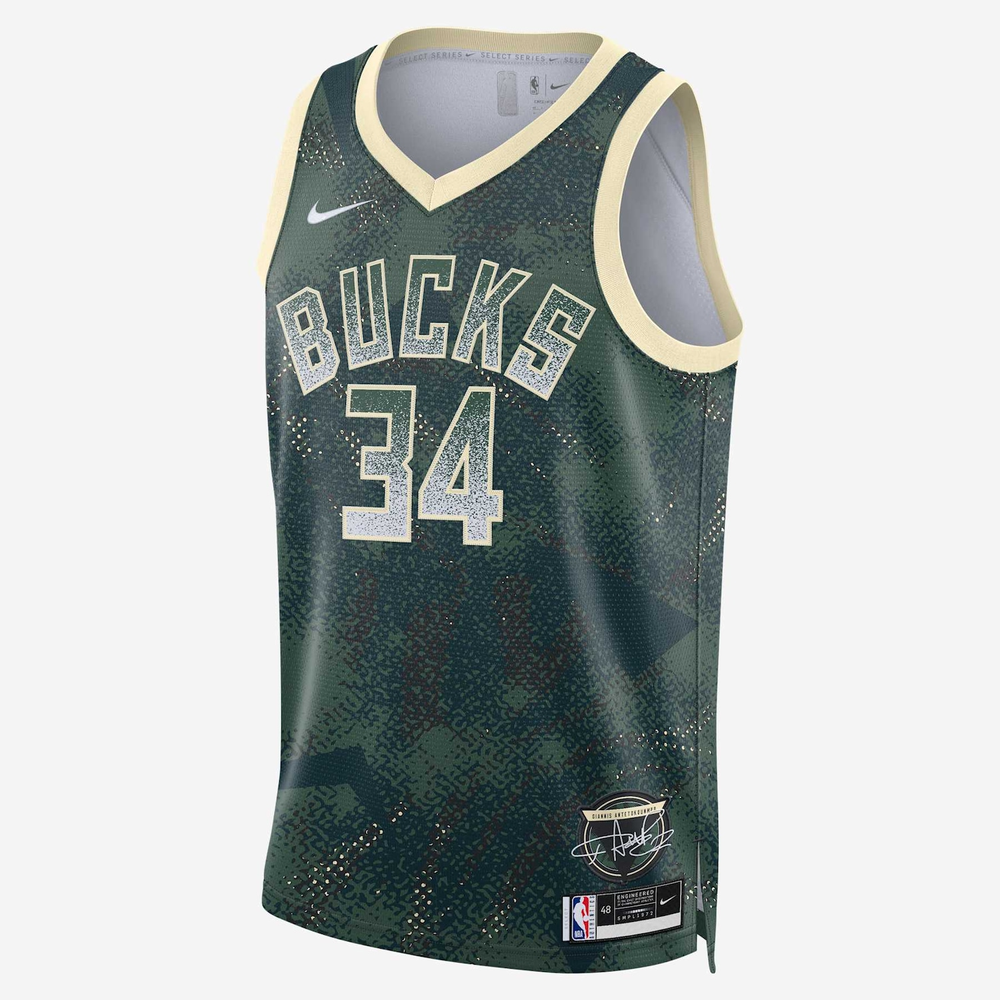 Regata Nike NBA Giannis Antetokounmpo Milwaukee Bucks 2025/26 Select Series Masculina Regata Nike NBA Giannis Antetokounmpo Milwaukee Bucks 2025/26 Select Series Masculina