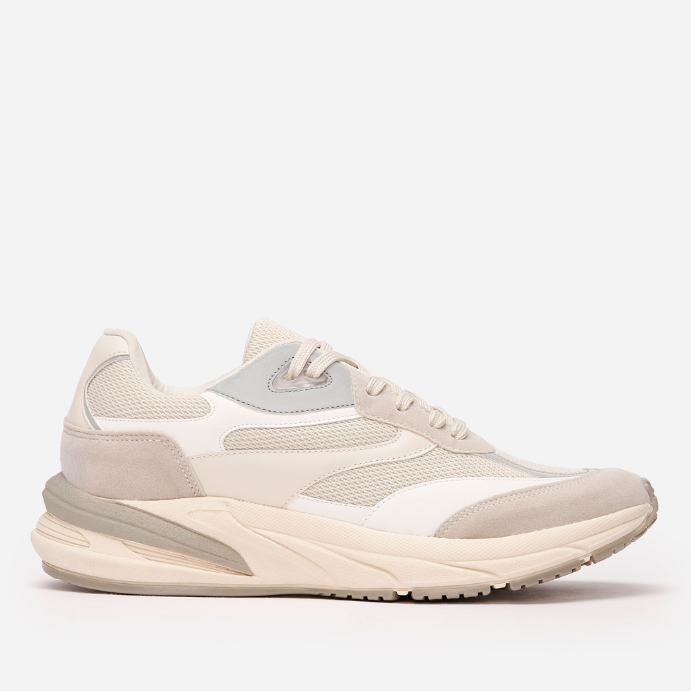Tênis chunky feminino com detalhes refletivos - bege