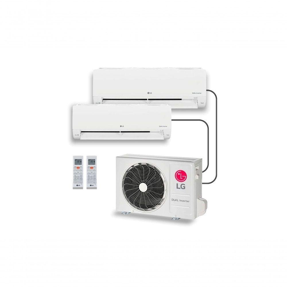 Ar Condicionado LG Dual Inverter Voice +AI Bi-Split Frio Evaporadoras 9.000+12.000 BTUs 22 Ar Condicionado LG Dual Inverter Voice +AI Bi-Split Frio Evaporadoras 9.000+12.000 BTUs 22