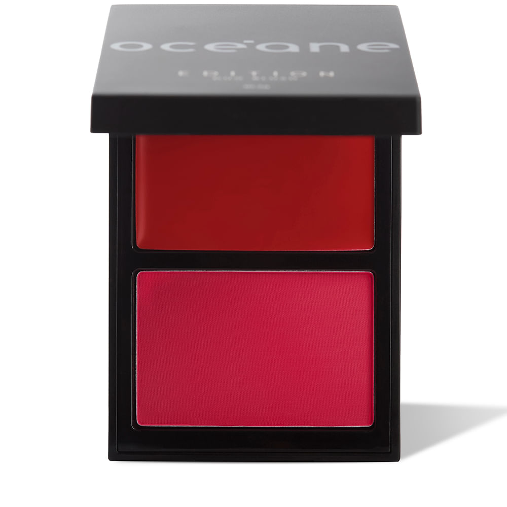 Blush compacto océane duo edition cherry paint vermelho Blush compacto océane duo edition cherry paint vermelho