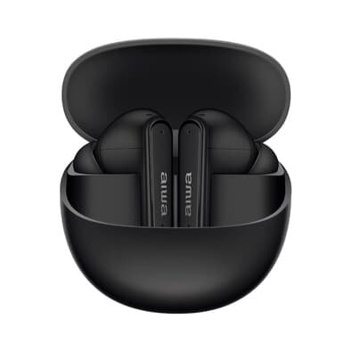 Fone De Ouvido AIWA Earbud, Bluetooth 5.4, IPX4 ANC, Preto - AWS-EB-04-B Fone De Ouvido AIWA Earbud, Bluetooth 5.4, IPX4 ANC, Preto - AWS-EB-04-B