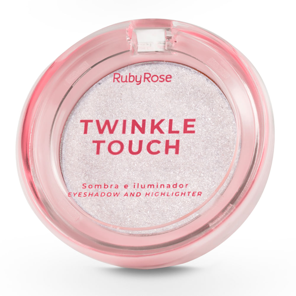 Sombra e iluminador ruby rose twinkle touch ice glow prateada Sombra e iluminador ruby rose twinkle touch ice glow prateada