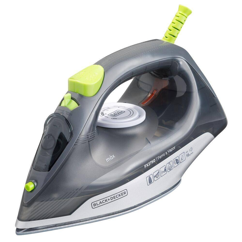 Ferro a Vapor Black&Decker FX2750 Antigotejamento Base Cerâmica Gliss Cabo Giratório - 220V Ferro a Vapor Black&Decker FX2750 Antigotejamento Base Cerâmica Gliss Cabo Giratório - 220V