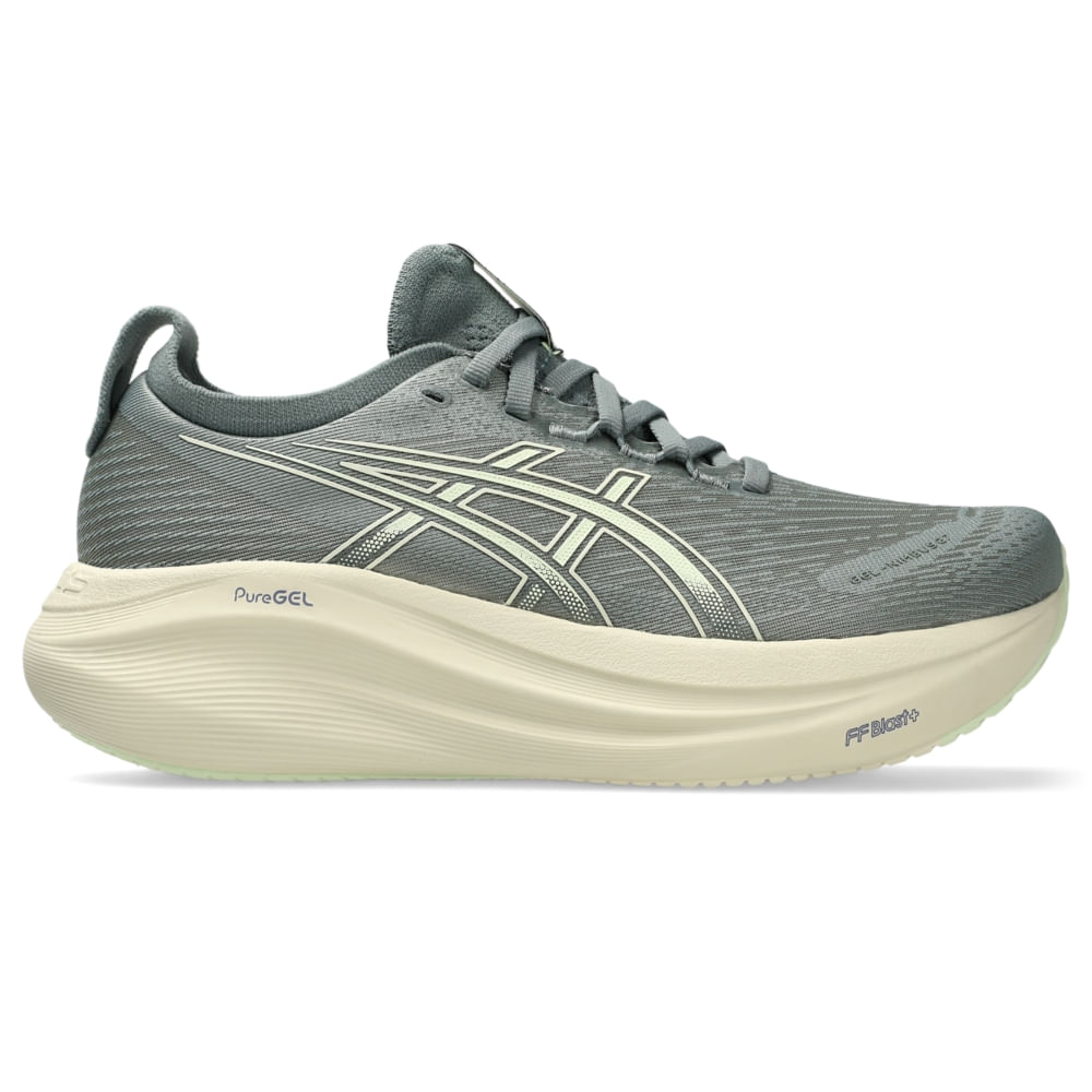 Tênis ASICS GEL-Nimbus 27 - Feminino - Verde/Verde