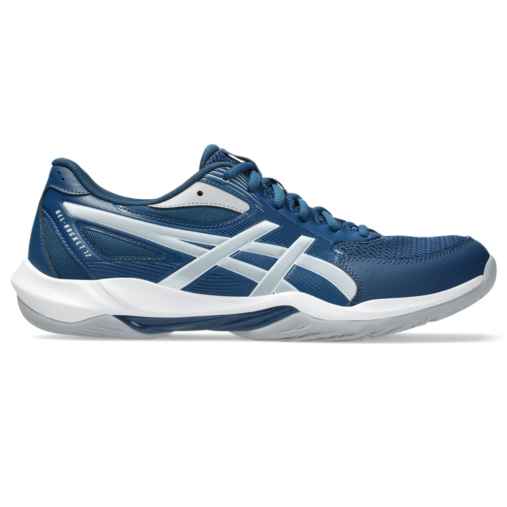 Tênis ASICS GEL-Rocket 12 - Masculino - Azul/Cinza