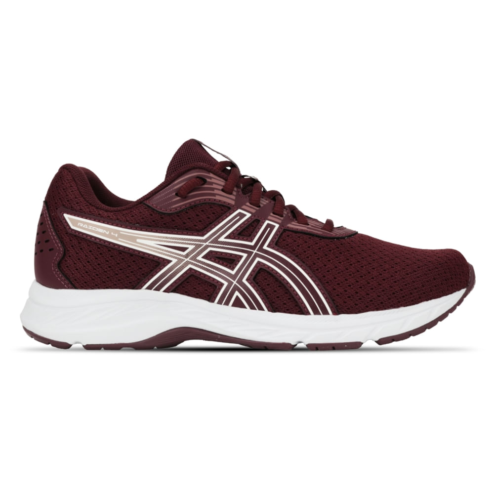 Tênis ASICS Raiden 4 - Feminino - Vermelho/Branco