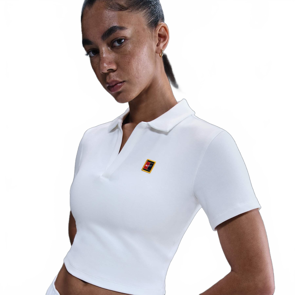 Camisa Polo Nike Court Heritage Cropped Feminina Camisa Polo Nike Court Heritage Cropped Feminina