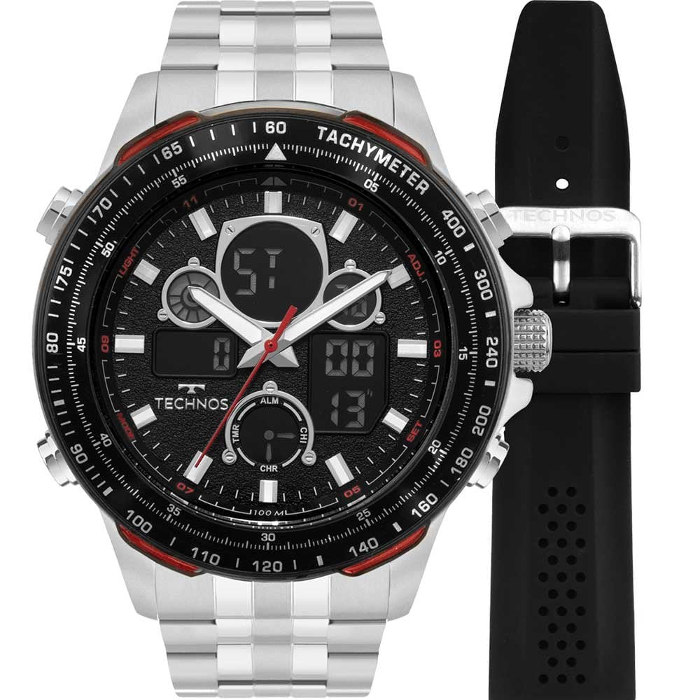 Relógio Technos Masculino Digitech BJ4130AD/T1P Relógio Technos Masculino Digitech BJ4130AD/T1P